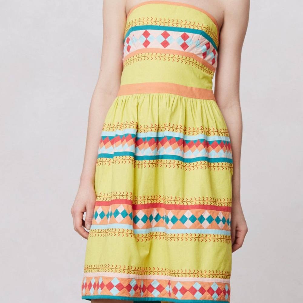Anthropologie NWT Leifsdottir Yellow Dress Size 8